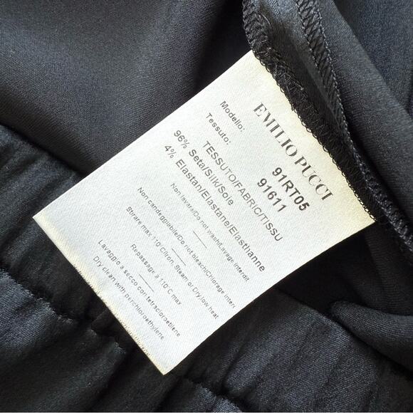 Emilio Pucci women silk wide leg pants size 8 US - Picture 7 of 11